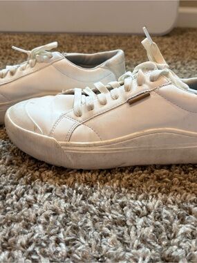 White Low-Top Leather Sneakers